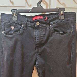 Guess Mens Midnight Black Denim Jeans Size 34x32